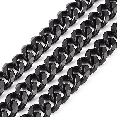 304 Stainless Steel Cuban Link Chains CHS-P007-04EB-1
