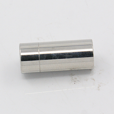 Tarnish Resistant Smooth 304 Stainless Steel Magnetic Clasps with Glue-in Ends STAS-K007-31-1