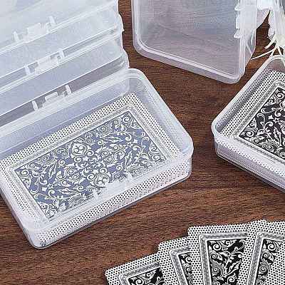 Plastic Card Storage Boxes with Hinged Lids CON-WH20010-05A-1