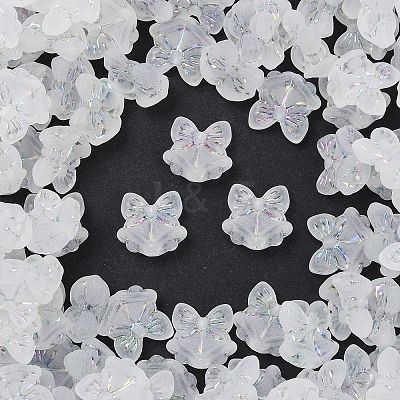 Frosted Transparent Acrylic Beads X1-OACR-P029-18B-05-1