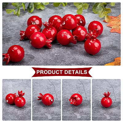 Mini Foam Imitation Pomegranate LS-DJEW-WH0038-31-1