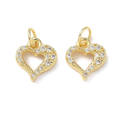Brass Micro Pave Cubic Zirconia Pendants KK-I379-15G-01-1