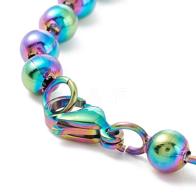 Ion Plating(IP) 304 Stainless Steel Ball Chain Bracelets BJEW-G628-09M-1