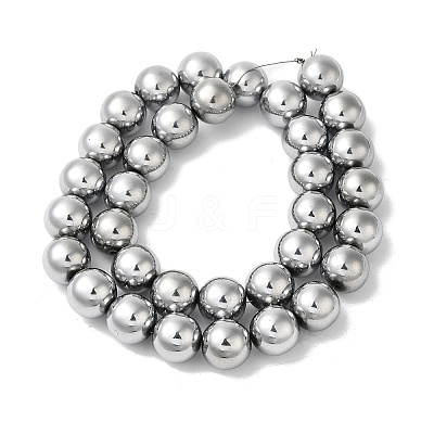 Electroplated Synthetic Magnetic Hematite Beads Strands G-I364-K01-05-1