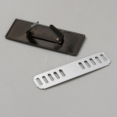 Alloy Blank Rectangle Label Tags FIND-WH0173-409D-B-1