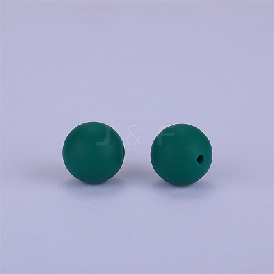 Round Silicone Focal Beads SI-JX0046A-129-1