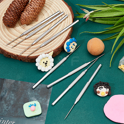 8Pcs Polymer Clay Sculpture Tool DIY-UN0004-15-1