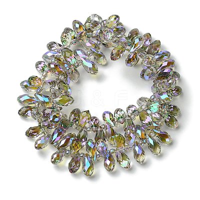 Transparent Electroplate Glass Beads Strands GLAA-K064-07A-HR01-1
