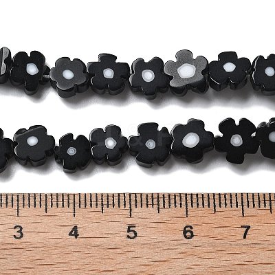 Handmade Millefiori Lampwork Beads Strands LAMP-F035-09E-1