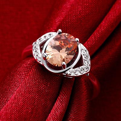 Classic Oval Brass Cubic Zirconia Rings for Women RJEW-BB06189-8C-1