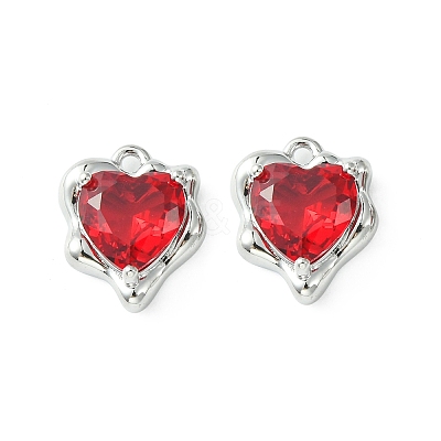Brass Micro Pave Cubic Zirconia Charms KK-L208-06P-05-1