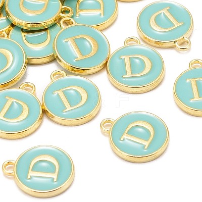 Golden Plated Alloy Enamel Charms ENAM-S118-05D-1
