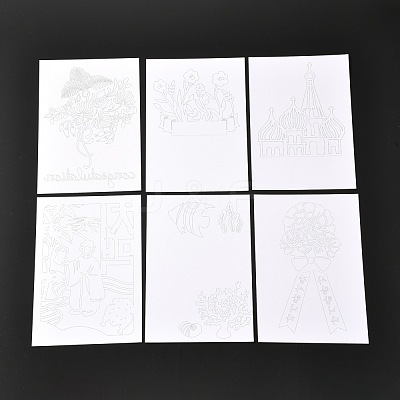 DIY Papercutting Postcard Making Kit DIY-D040-01-1