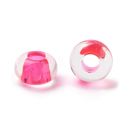 Transparent Acrylic European Beads TACR-P009-C01-11-1