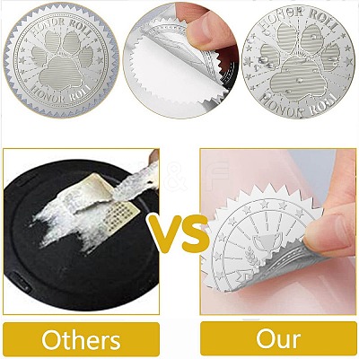 34 Sheets Silver Foil Embossed PET Picture Sticker DIY-WH0528-001-1
