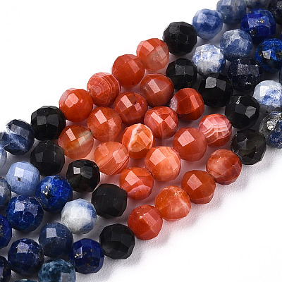 Natural & Synthetic Mixed Gemstone Beads Strands G-D080-A01-01-10-1
