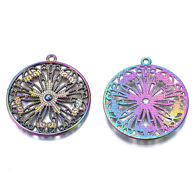 Rainbow Color Alloy Pendants PALLOY-N156-153-NR-1