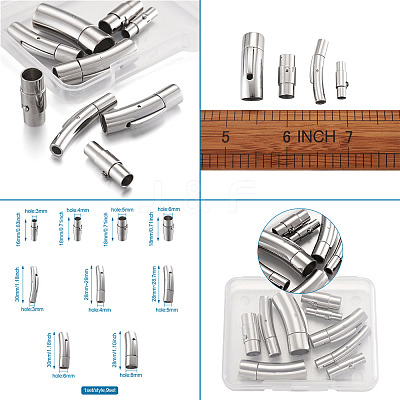304 Stainless Steel Bayonet Clasps & Magnetic Screw Clasps STAS-YS0001-04P-1