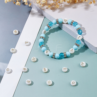 36Pcs 12 Styles Natural White Shell Beads SHEL-FH0001-27-1