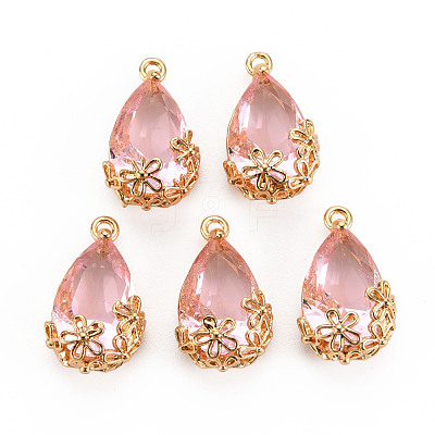 Transparent Glass Pendants GLAA-T007-05I-1