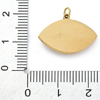 Ion Plating(IP) 304 Stainless Steel Enamel Pendants STAS-Z104-12G-02-1