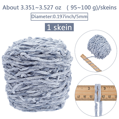 1 Skein Wool Chenille Yarn FIND-DJ0001-47E-1