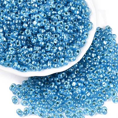 Baking Paint Transparent Glass Seed Beads SEED-N006-05L-1