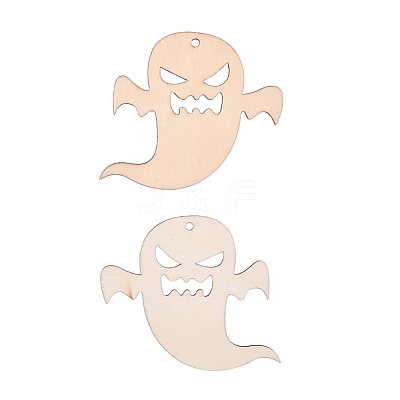 Ghost Shape Halloween Blank Wooden Cutouts Ornaments WOOD-L010-06-1