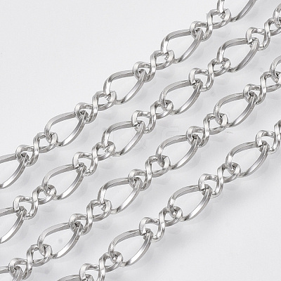 Non-Tarnish 304 Stainless Steel Figaro Chains X-STAS-R100-18-1