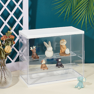 Assembled Rectangle Acrylic Action Figures Display Boxes ODIS-WH0017-096B-1