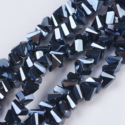 Electroplate Glass Beads Strands EGLA-J145-4mm-FP06-1