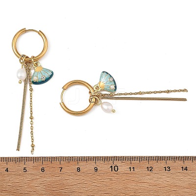 Alloy Rhinestone Hoop Earrings EJEW-JE07389-1
