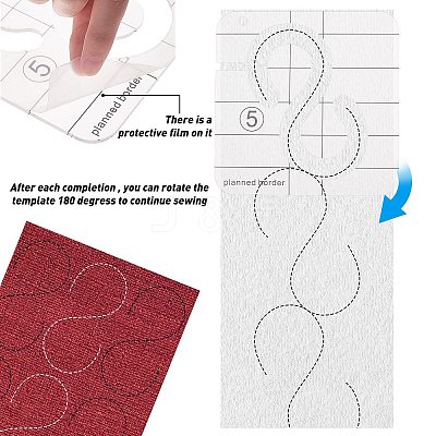 Transparent Acrylic Sewing Template DIY-GF0002-86-1