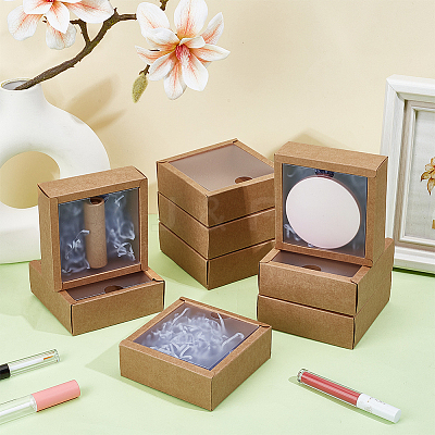 Foldable Square Paper Storage Gift Boxes LS-CON-WH0110-42B-03-1