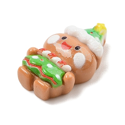 Christmas Series Opaque Resin Cabochons CRES-Q005-01G-1