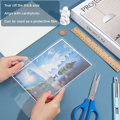A5 Transparent PET Double Sided Adhesive Stickers AJEW-WH0513-22-1