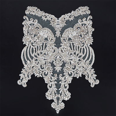 Lace Embroidery Sewing Polyester Appliques DIY-WH0013-63-1