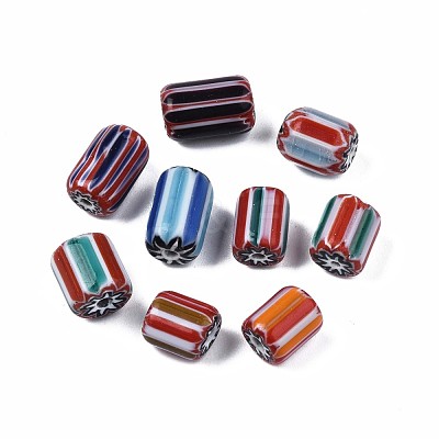 Handmade Millefiori Lampwork Beads LAMP-S197-028-1