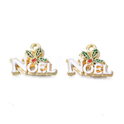 Rack Plating Alloy Enamel Pendants X-ENAM-N055-140-1