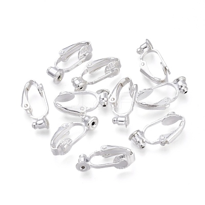 Brass Clip-on Earring Converters Findings KK-Q115-S-1