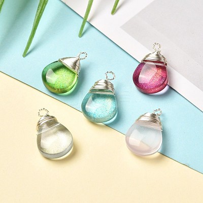 Glass Pendants PALLOY-JF00856-1
