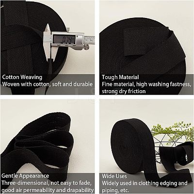 Cotton Cotton Twill Tape Ribbons OCOR-WH0057-30I-02-1