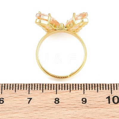 Brass Micro Pave Cubic Zirconia Finger Rings GL-CBA65A8-01G-1