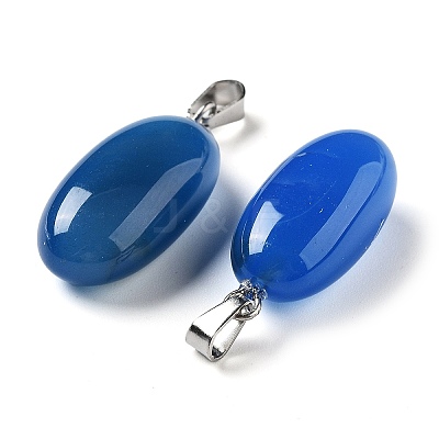 Natural Agate Dyed Pendants G-Q016-03G-1