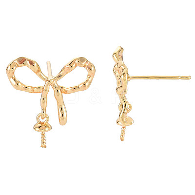Brass Stud Earring Findings KK-S364-066-1