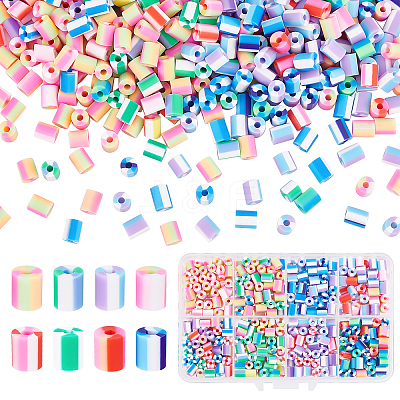 80G 8 Colors Handmade Polymer Clay Beads CLAY-PH0001-72-1