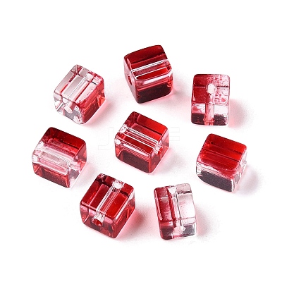 Baking Paint Transparent Glass Beads LS-DGLA-N005-01A-09-1