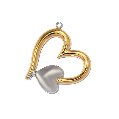 Two Tone 304 Stainless Steel Pendants STAS-OY012-84G-1