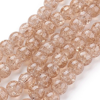 Crackle Glass Beads Strands CCG-Q001-10mm-07-1