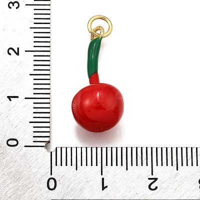 Brass Enamel Pendants KK-K401-47D-G-1
